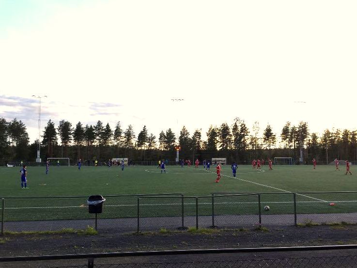 Fotbollsmatch på Täfteborg 2016.